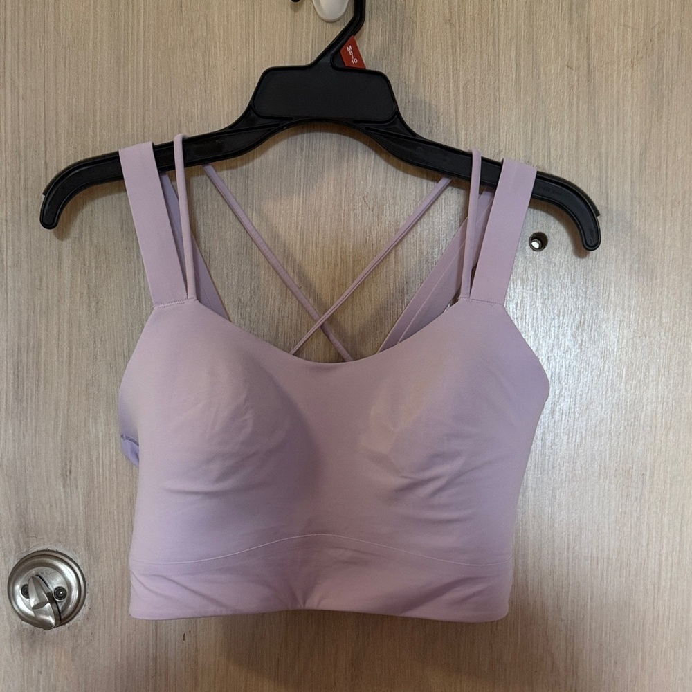 Lululemon Like a cloud long line bra D/DD cup size 10 lilac color 💜